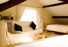 A guest room at Town Mills